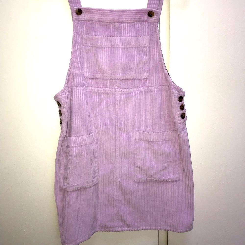 Lavender Suede overall dress